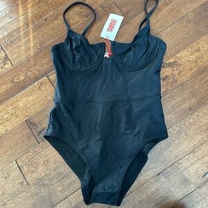 Solid & Striped Bathing Suit NEW